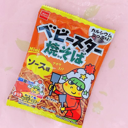 Baby Star Crispy Ramen Snack Yakisoba Flavour 20g (OYATSU COMPANY)