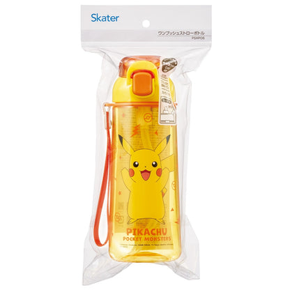 Pokemon Pikachu One Push Straw Water Bottle 630ml (SKATER)