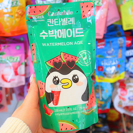 Viral!!! Korean Pouch Drink Watermelon Ade 230ml (CANTABILE) HALAL