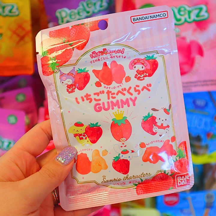 Sanrio Characters Strawberry Taste Test Gummies 38g (BANDAI)