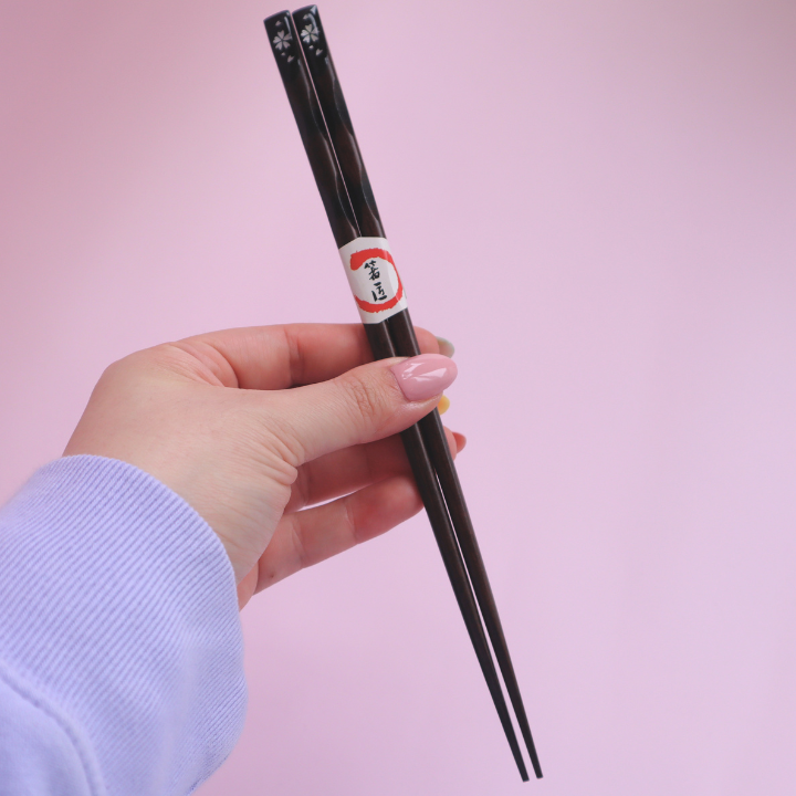 Chopsticks Gift Set Premium Coating 2 pairs Sakura Top (23/21cm)