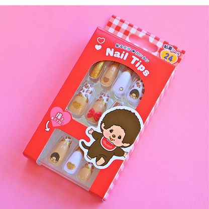 Press-On Nails Monchhichi-Kun 24pcs (KAMIO)