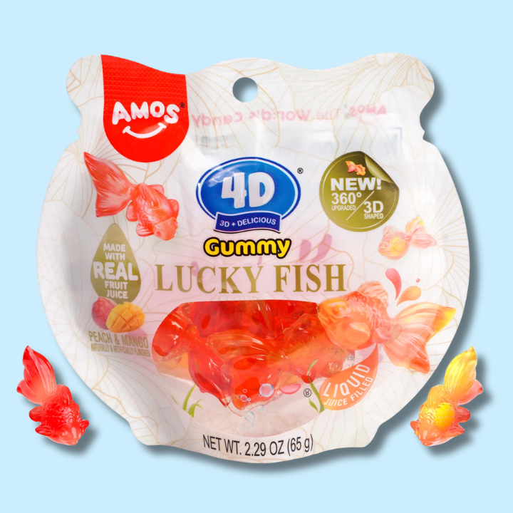 4D Lucky Fish Gummy 65g (AMOS)