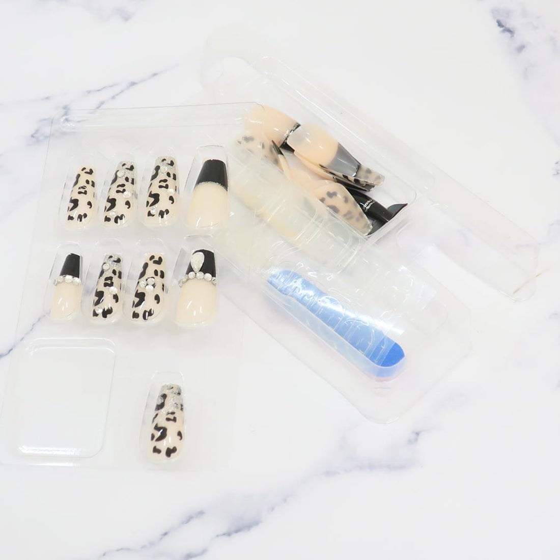 Press-On Nails Leopard 24pcs (KAMIO)