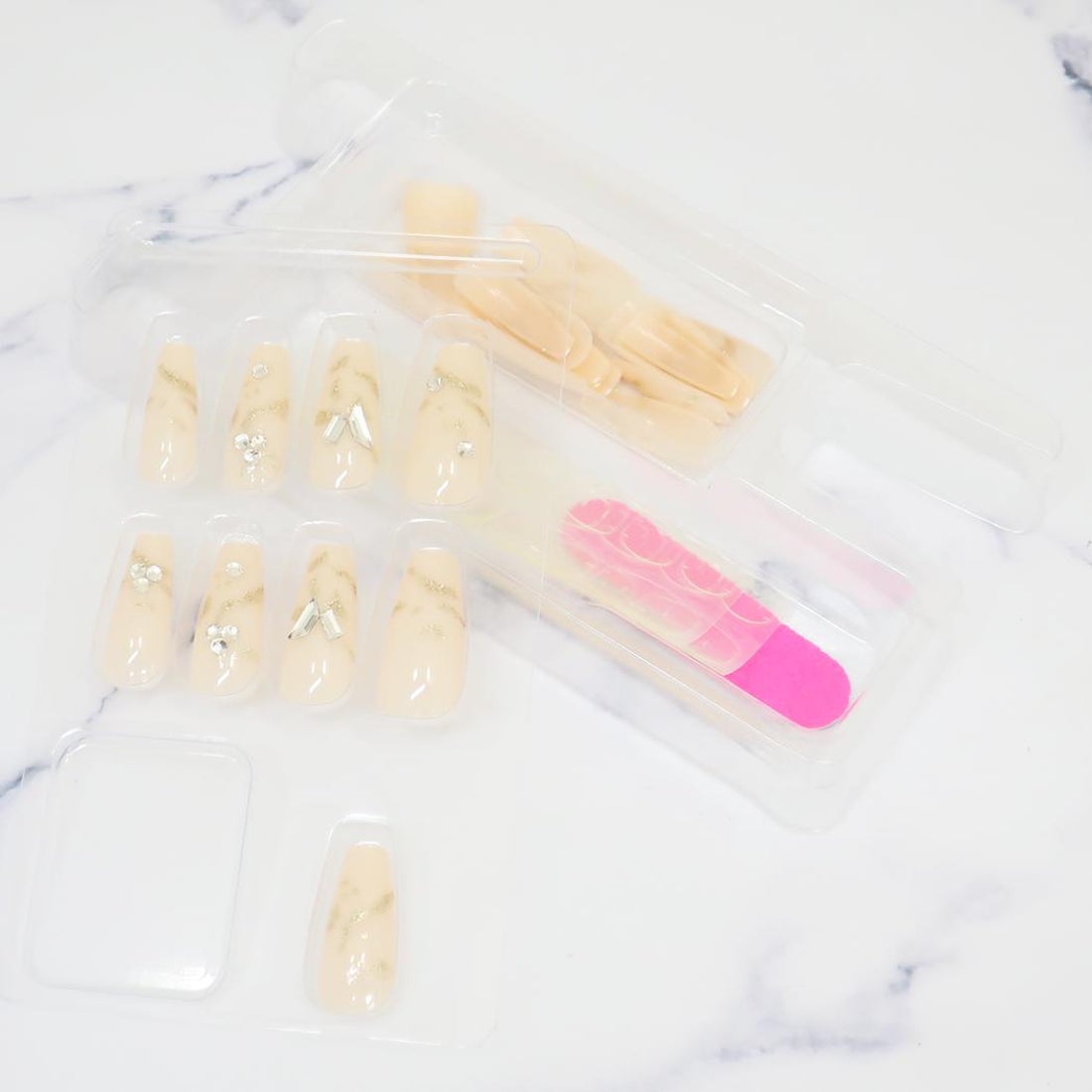 Press-On Nails NUDITY BEIGE 24pcs (KAMIO)
