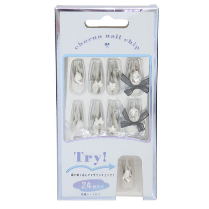 Press-On Nails Clear 24pcs (KAMIO)