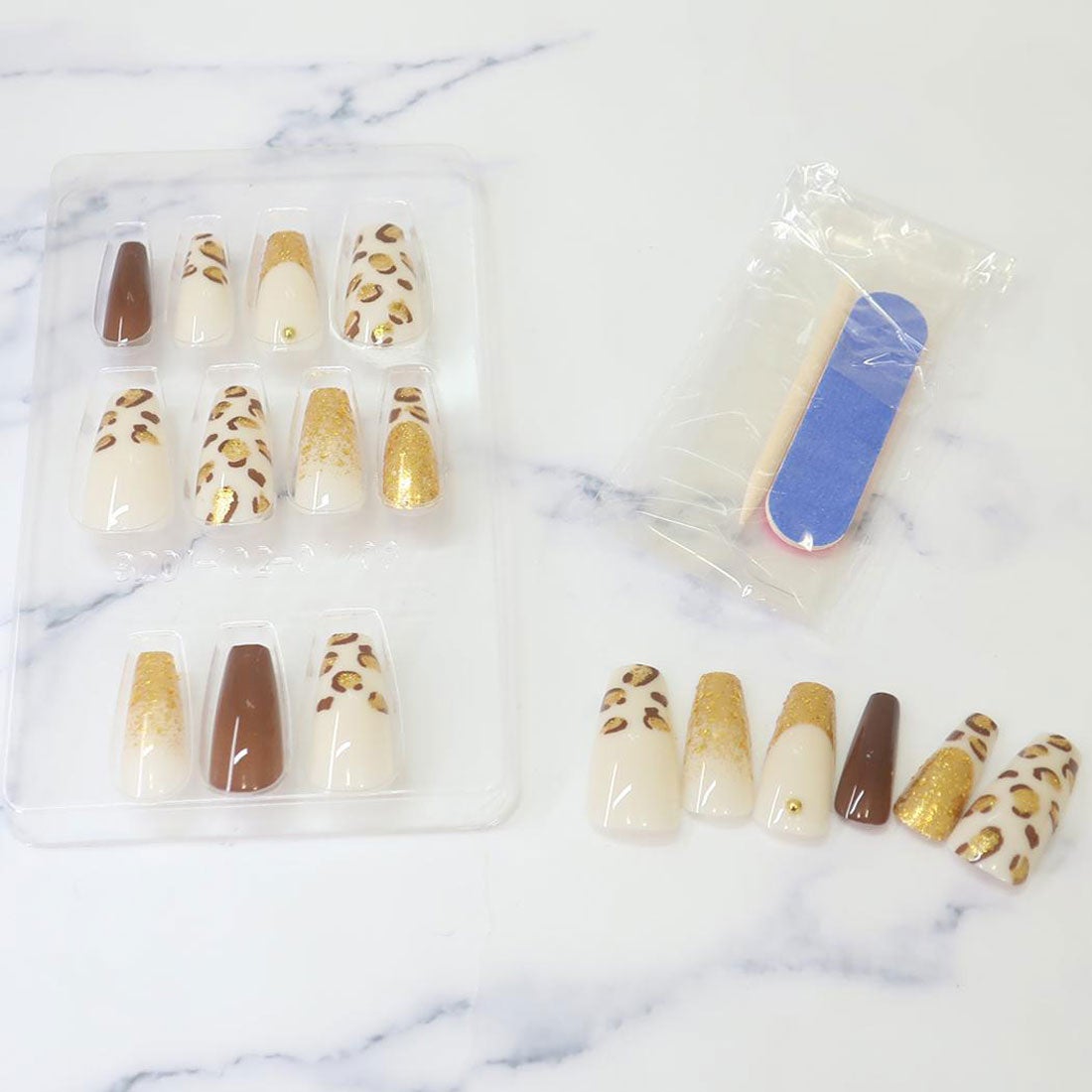 Press-On Nails Leopa 24pcs (KAMIO)