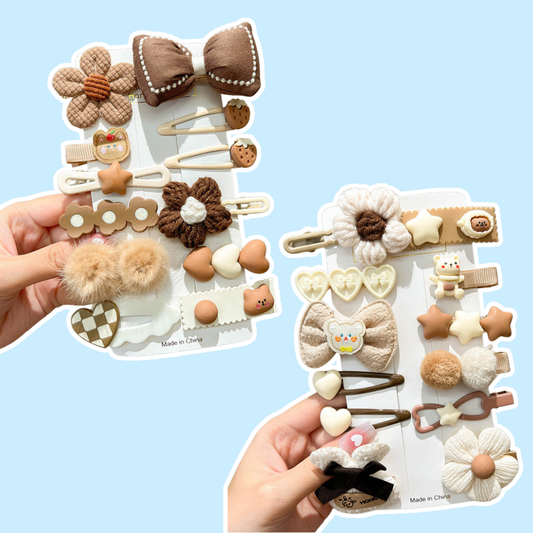 12-Pakning Hårspenner Variety Set Neutral Dreams