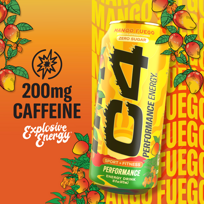 C4 Energy Mango Fuego 473ml