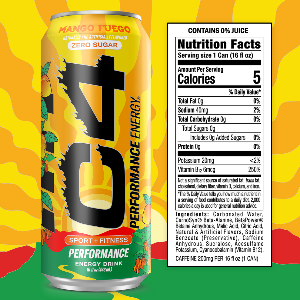 C4 Energy Mango Fuego 473ml