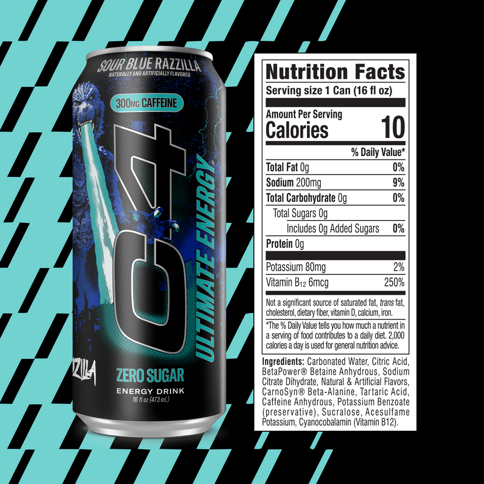 C4 Energy Sour Blue Razzilla 473ml