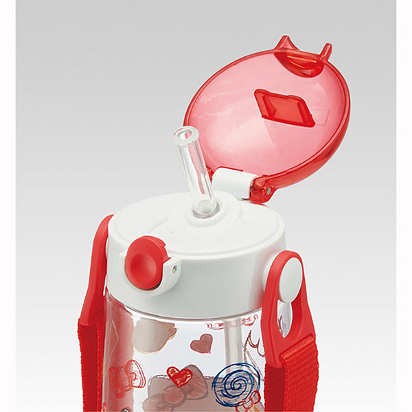 Sanrio Hello Kitty One Push Straw Water Bottle 480ml (SKATER)