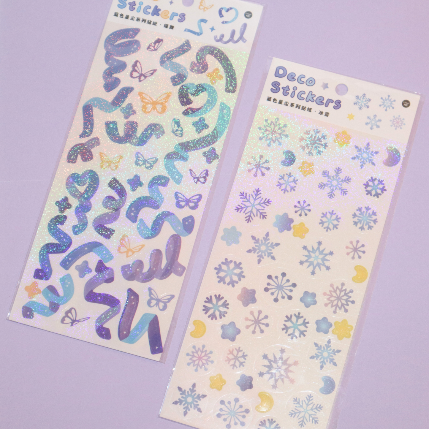 Deco Sticker Sheet Blue Collection