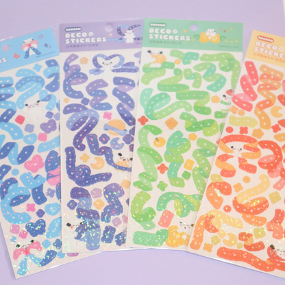 Deco Sticker Sheet Cute Ribbon