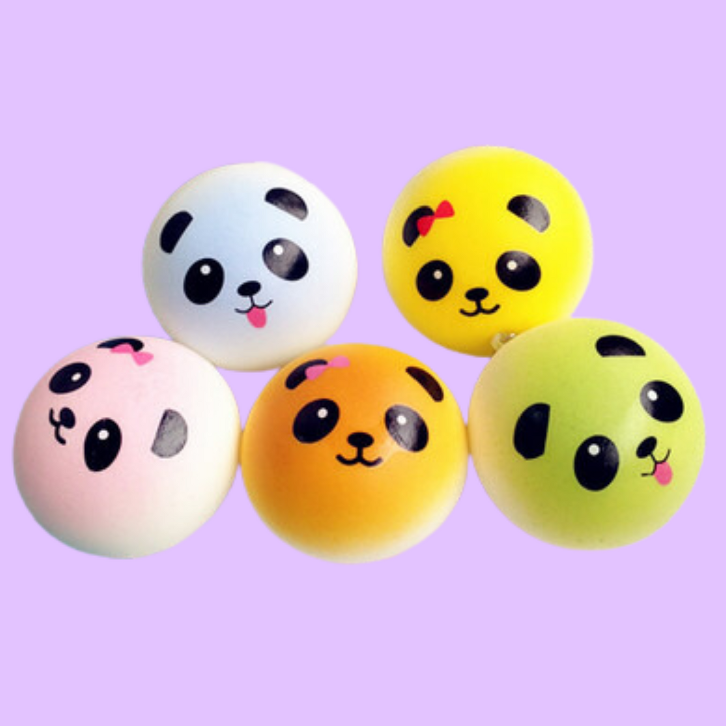 Squishy Panda Bun Colorful