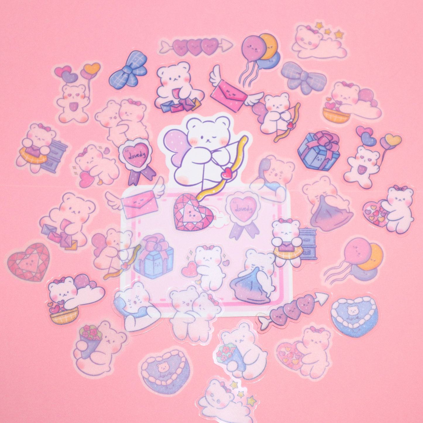 Sticker Flakes Cute Bear