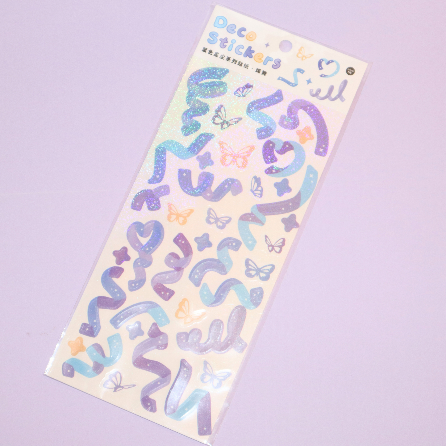 Deco Sticker Sheet Blue Collection