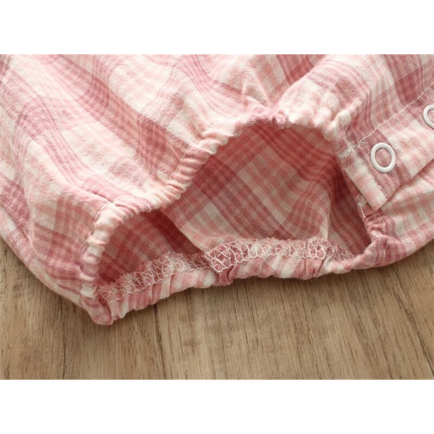 Baby Langermet Gingham Check Body m/ Blondekrage 6-9m