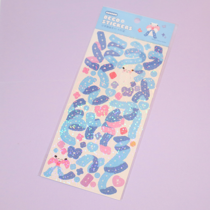 Deco Sticker Sheet Cute Ribbon