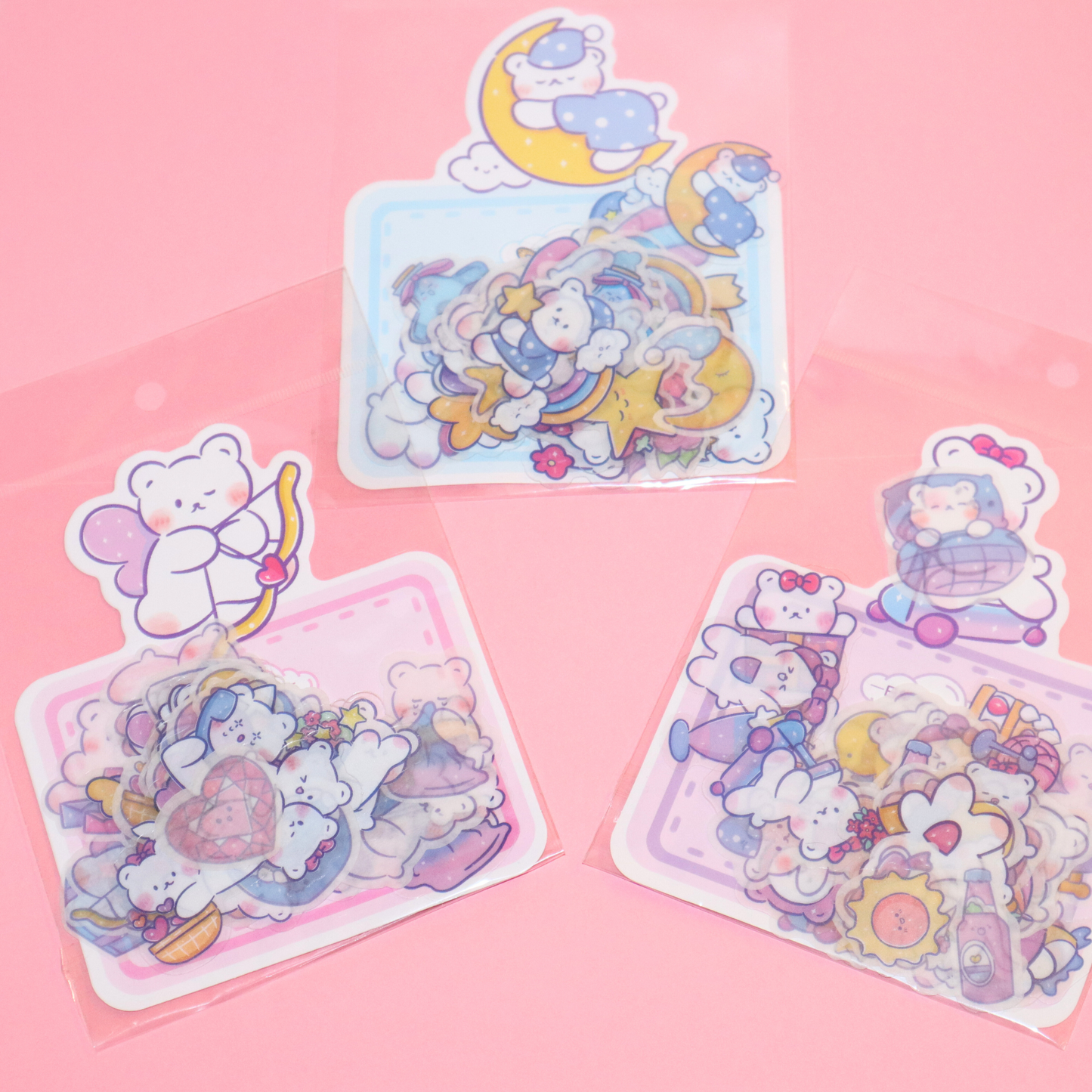 Sticker Flakes Cute Bear