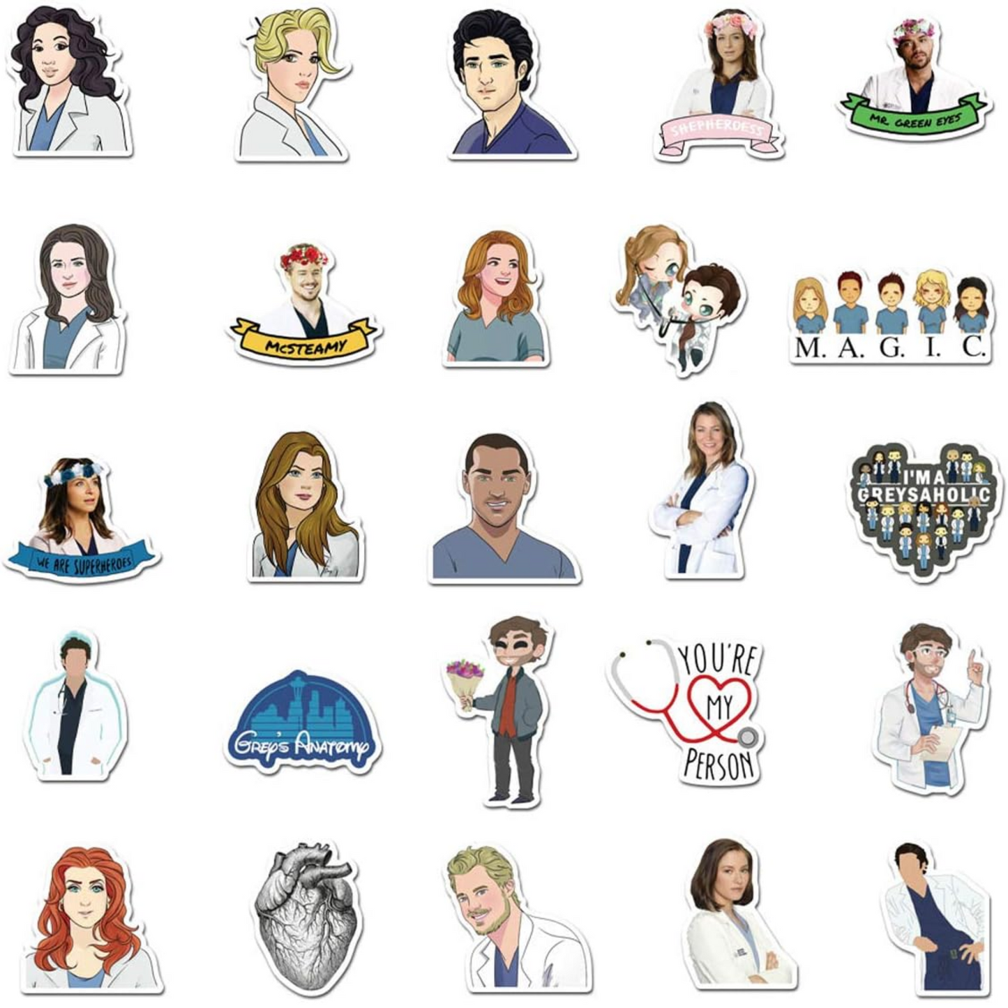 Sticker Flakes Grey's Anatomy