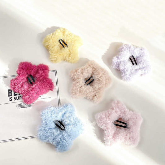 Hårspenne Fluffy Star 6.5cm