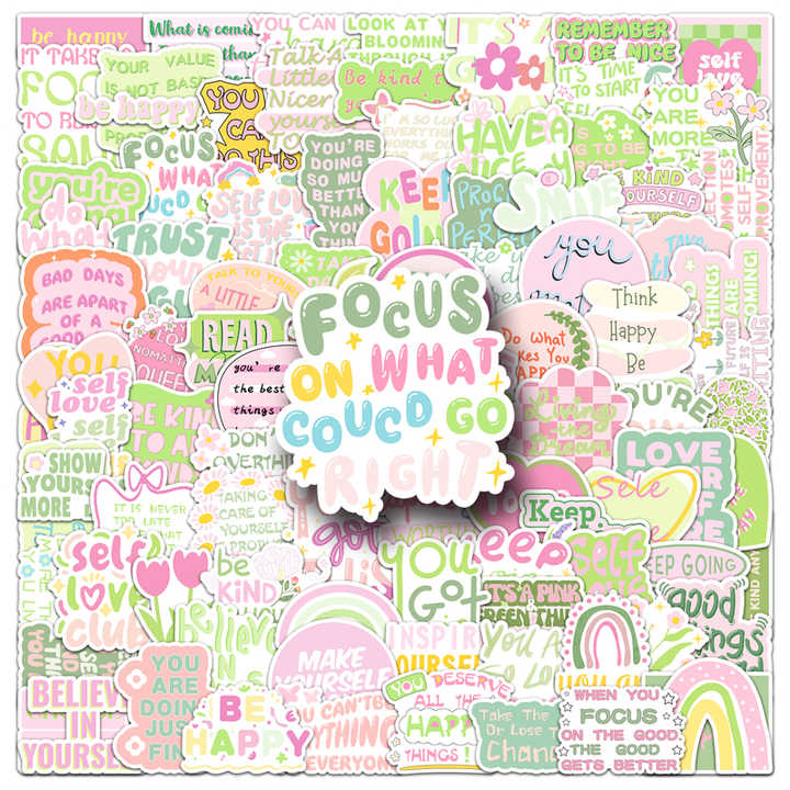 Sticker Flake Motivational Positive Phrases