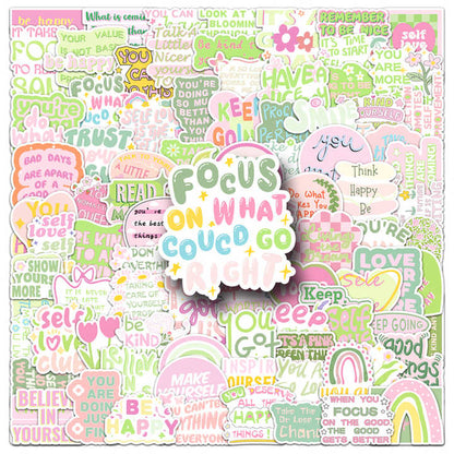Sticker Flake Motivational Positive Phrases