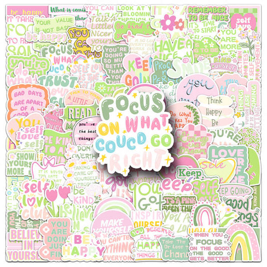 Sticker Flake Motivational Positive Phrases