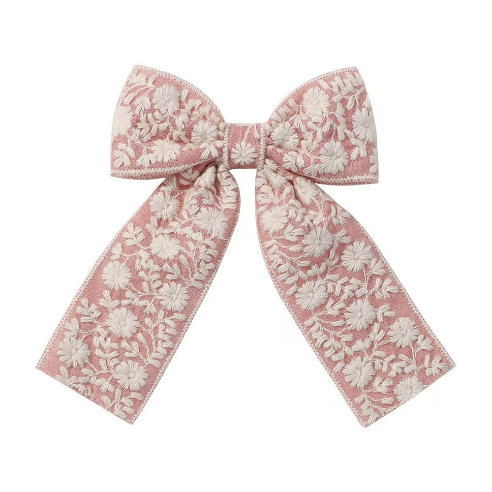 Hårspenne Floral Lace Bow 13cm