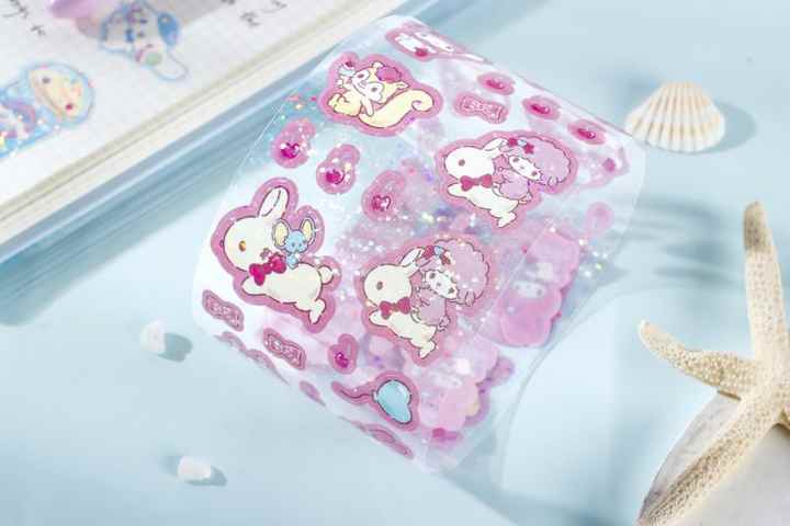 Sticker Long Sheet Glitter Sanrio