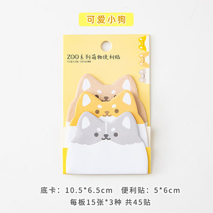 Sticky Notes Cute Animal Face 45-ark