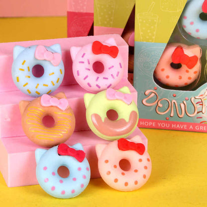 Viskelærsett Kitty Donut 6stk