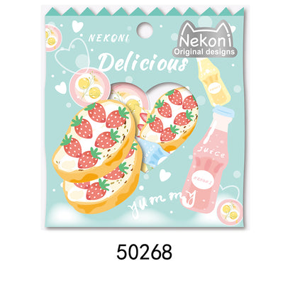 Flak Klistremerke Kawaii Delicious (Nekoni)