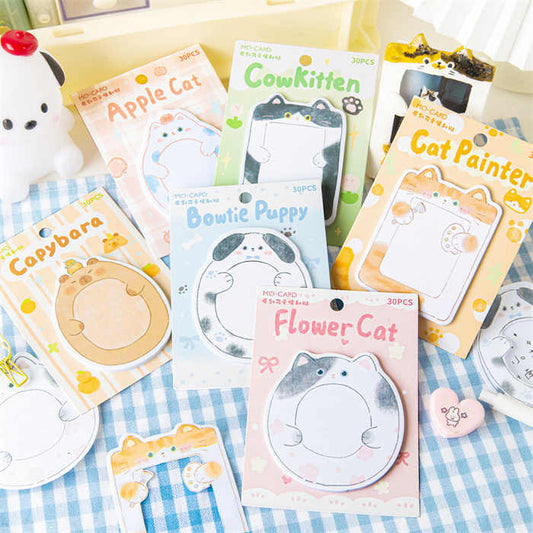 Sticky Notes Chubby Animals 30-ark