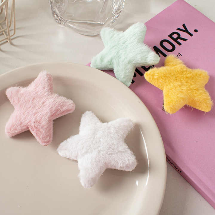 Hårspenne Fluffy Star 6.5cm