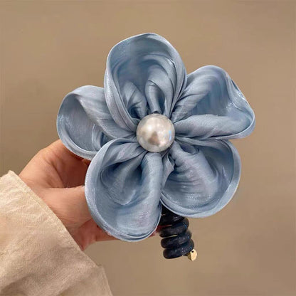 Braiding Spiral Hair Coil Rope Big Flower