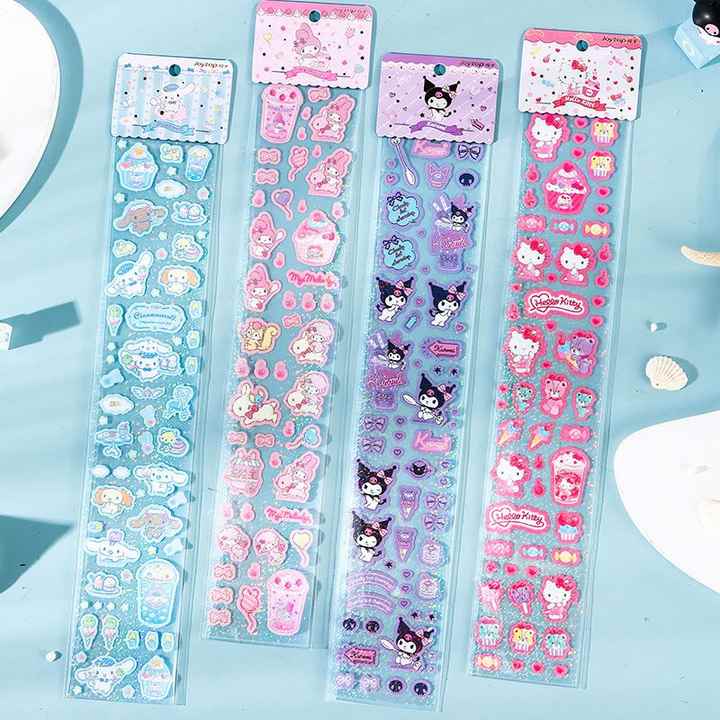 Sticker Long Sheet Glitter Sanrio