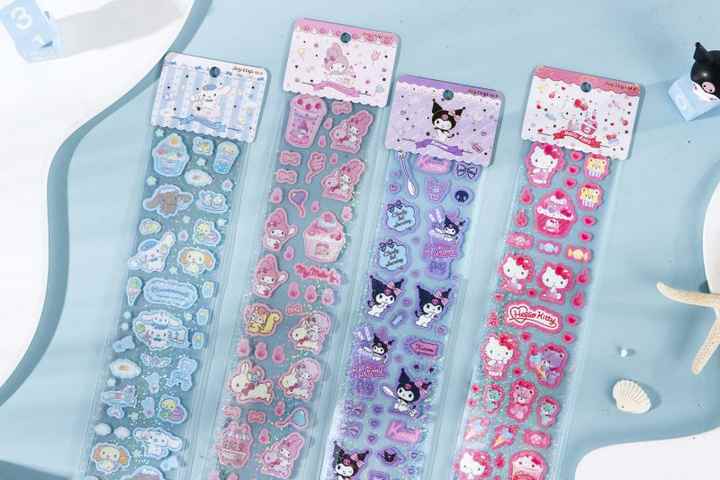 Sticker Long Sheet Glitter Sanrio