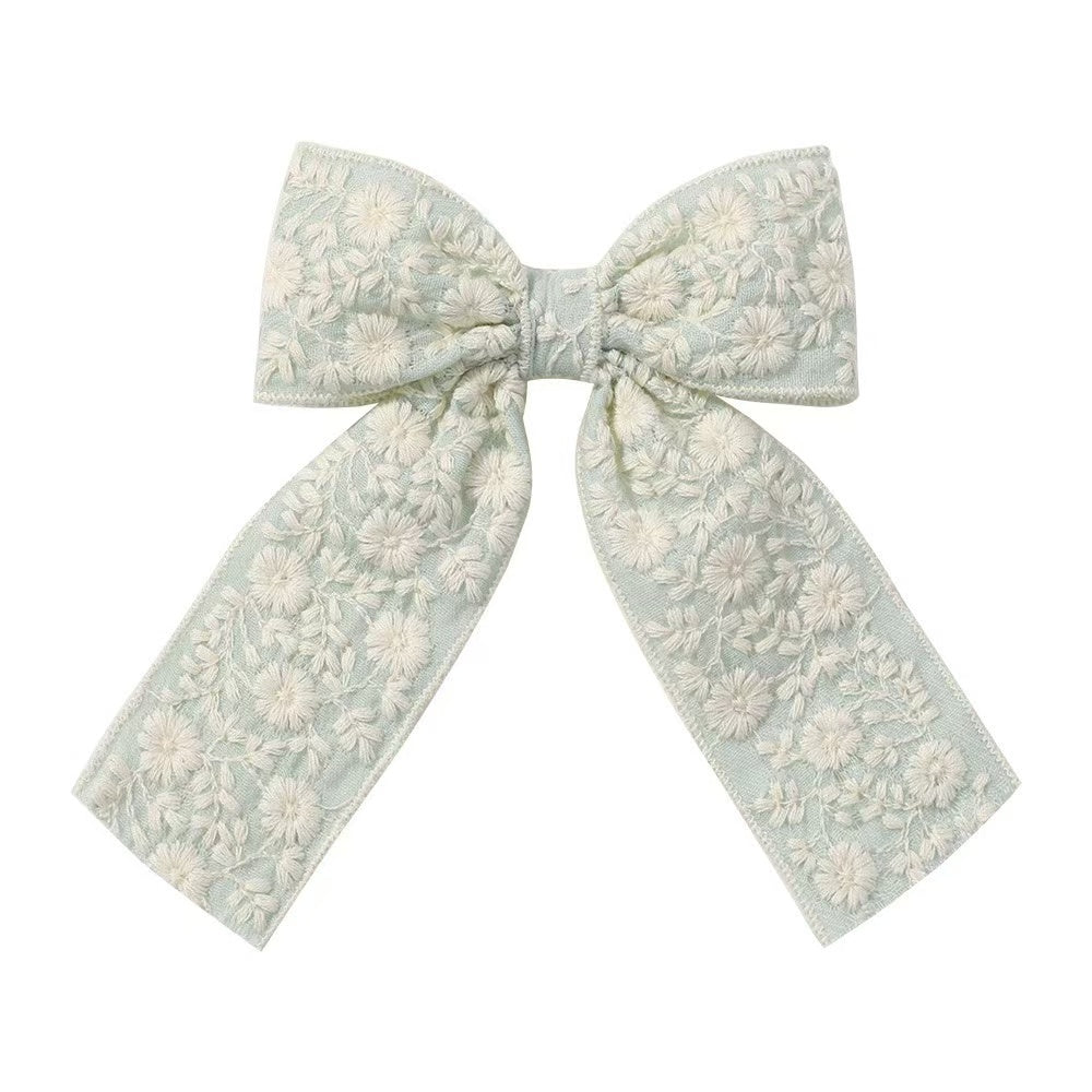 Hårspenne Floral Lace Bow 13cm