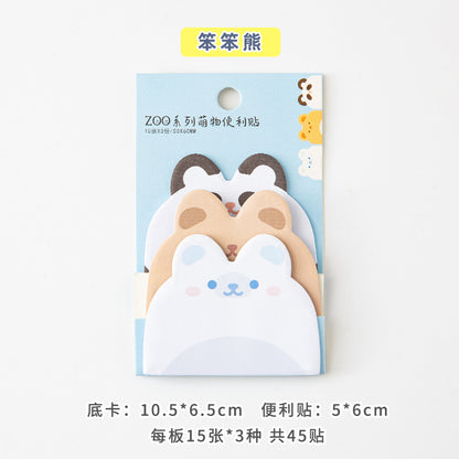Sticky Notes Cute Animal Face 45-ark