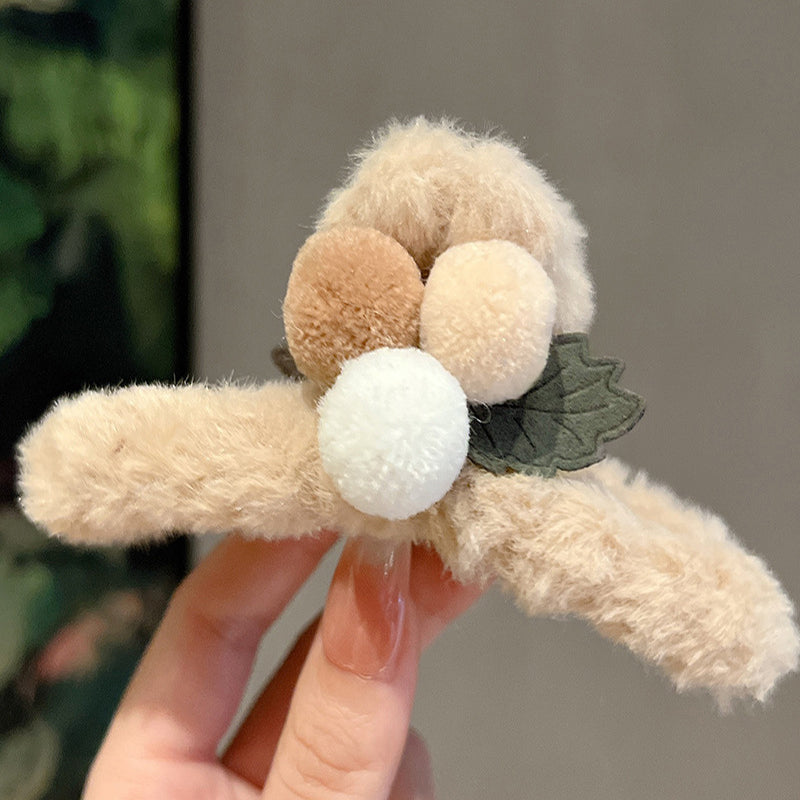 Hårklype Pompom Cozy 12cm
