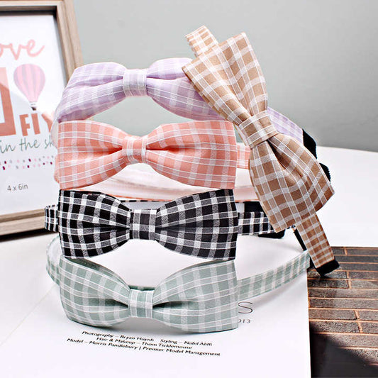 Headband Gingham Ribbon