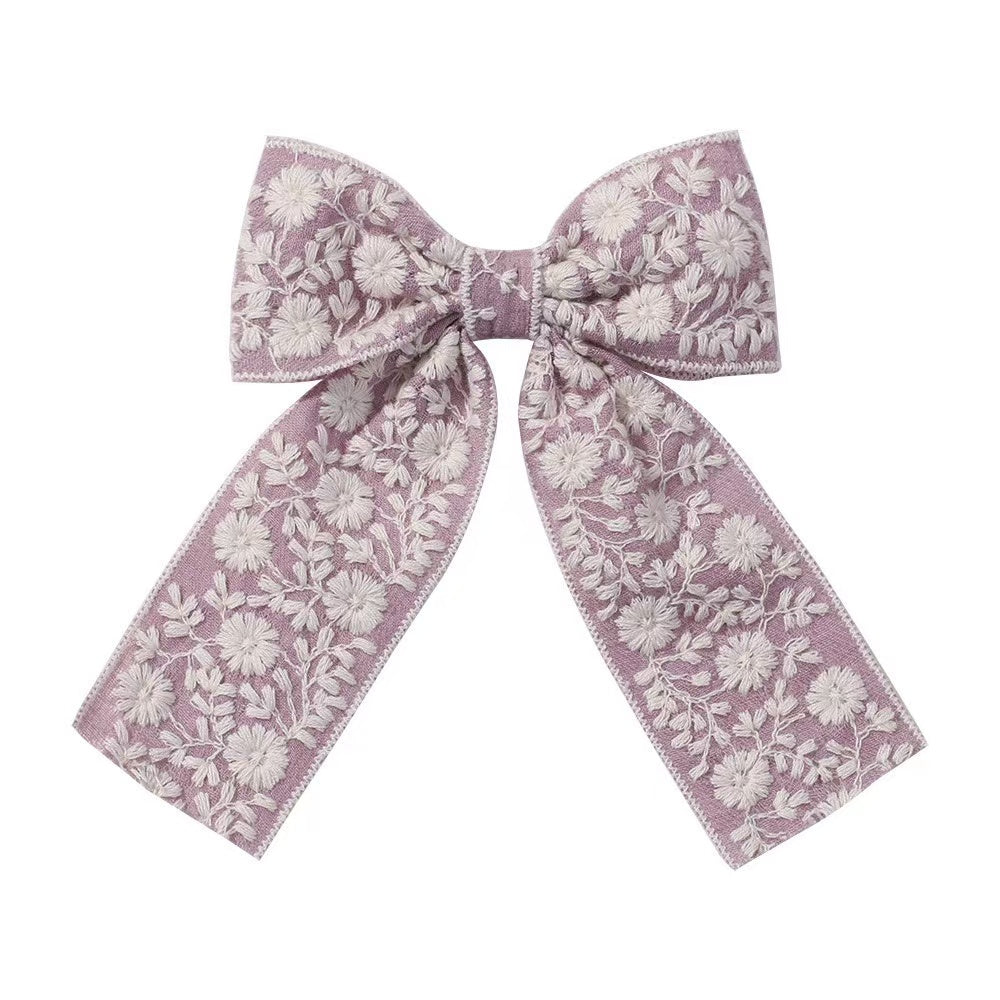 Hårspenne Floral Lace Bow 13cm