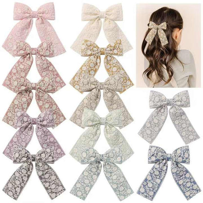Hårspenne Floral Lace Bow 13cm