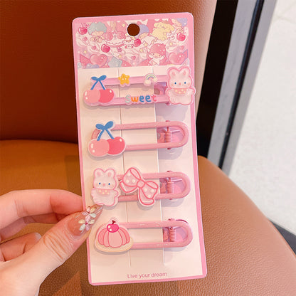 4-Pakning Kawaii Cartoon Hårspenne