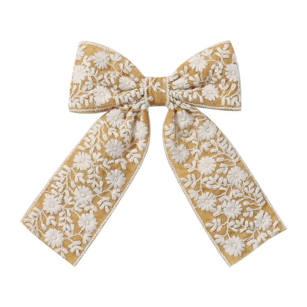 Hårspenne Floral Lace Bow 13cm