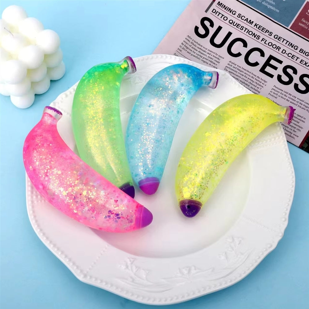 Sugar Squishy Glitter Banana