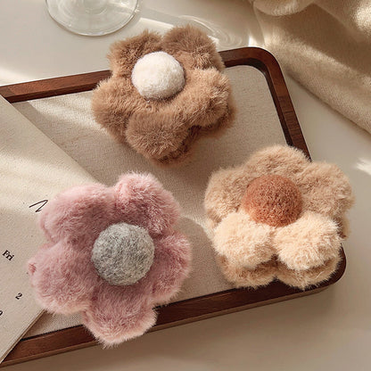 Hårklype Double Sided Fluffy Flower 8cm