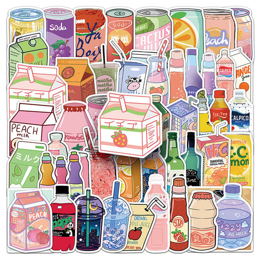 Sticker Flakes Carton Drinks